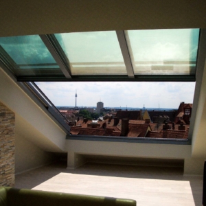 OpenAir Dachfenster in Nürnberg (Objekt 1119). 3-teiliges OpenAir Dachschiebefenster in Nürnberg (347 x 530  cm)
