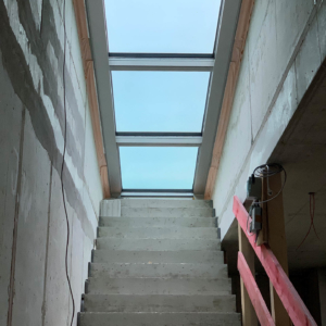 OpenAir Dachschiebefenster und Lichtdach in Bonn (Objekt 1276). 3-teilige OpenAir Dachschiebefenster in Bonn (145 x 500 cm)