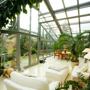 OpenAir Schiebedach in Hamburg (Objekt 1034). Objekt 1034 - Wintergarten mit 4-teiligem OpenAir Schiebedach in Hamburg ( 1220 x 540 x 500 cm)