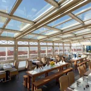 Gastraumwintergarten mit OpenAir Shiebedach auf Norderney (Objek. Objekt 1041 - 4-teiliges OpenAir Schiebedach in Gastraumwintergarten integiert mit ein Gr&ouml;&szlig;e von 12 x 6 Metern