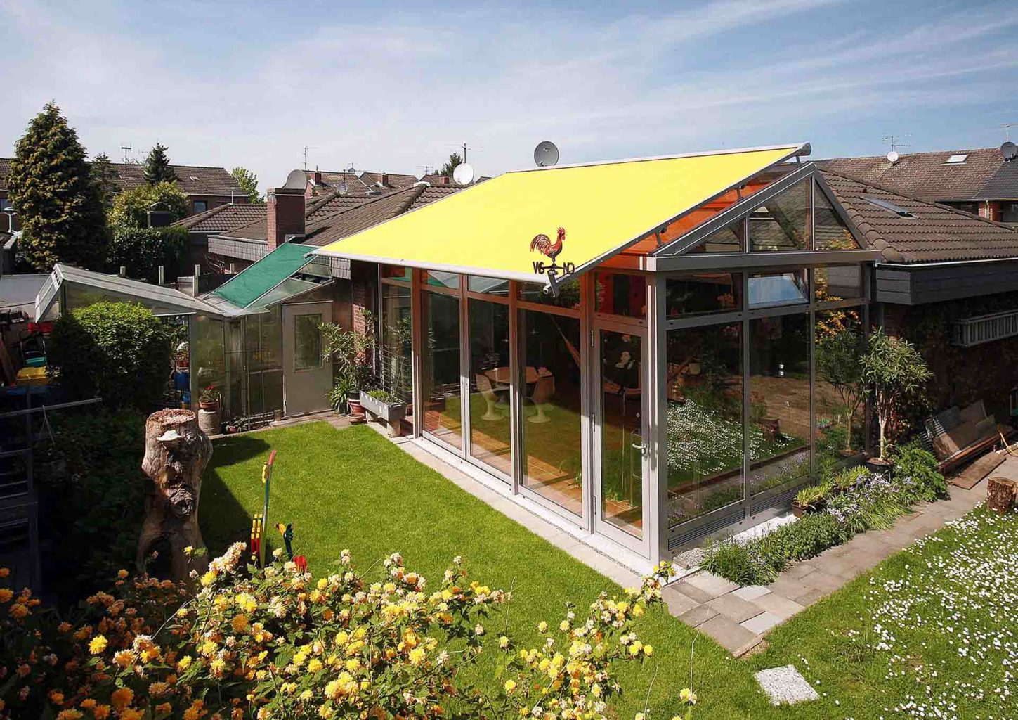 Wintergarten im Sommer: Ohne Sonnenschutz geht es nicht 1 Wintergarten in Pulheim (Objekt 987).